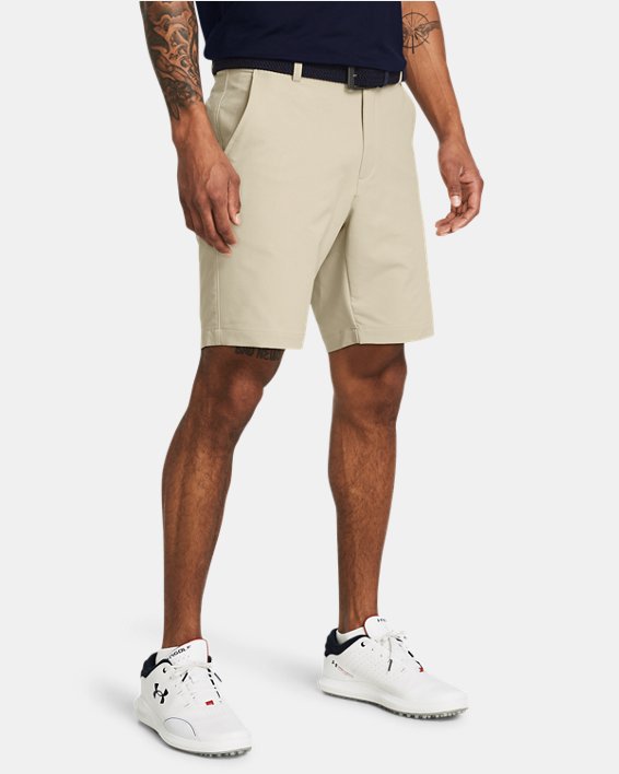 Men's UA Matchplay Tapered Shorts, Brown, pdpMainDesktop image number 0